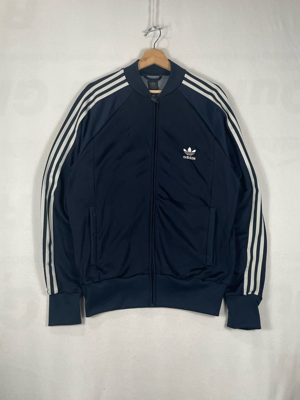 Vintage Y2K Adidas Firebird Trefoil Logo Track Jacket 3 Stripes Navy Sz M